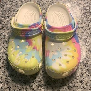 Womens Size 10 Tie Dye Crocs. Great condition